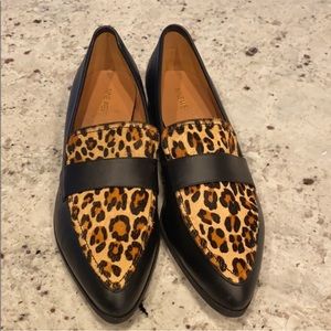 Nine West Leopard Print Black Flats